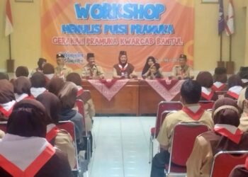 Kwarcab Bantul Selenggarakan Workshop Menulis Puisi Pramuka, Tingkatkan Kemampuan Literasi Anggota