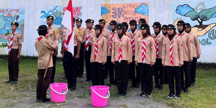 Lahirkan Penegak Tangguh, Pangkalan SMA Negeri 1 Tempel Gelar Pelantikan Bantara dan Penyematan TKK