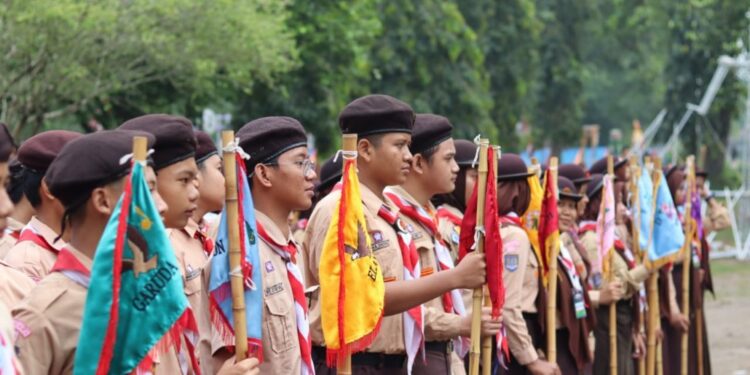 Kembangkan Potensi, Ratusan Pramuka SMP Negeri 9 Yogyakarta Ikuti LT-I di Buper Prambanan
