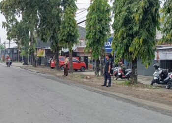 Prosesi Agung Paroki, Pramuka Peduli Kwarcab Bantul Bantu Pengamanan Lalu Lintas di Gereja HKTY Ganjuran