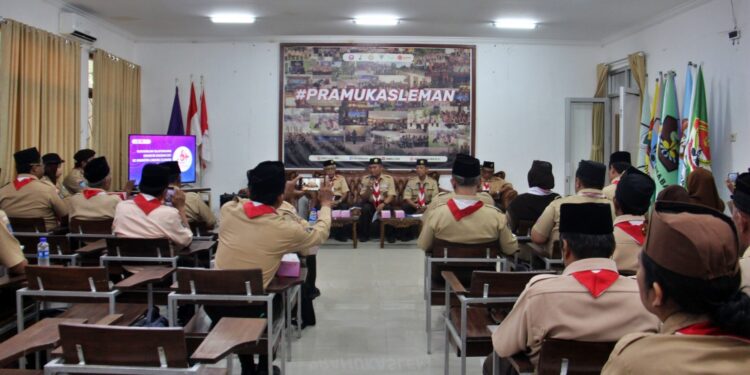 Pererat Silaturahmi dalam Rangkaian Peringatan Hari Pramuka ke-64, Kwarda DIY Melakukan Kunjungan ke Kwarcab Sleman