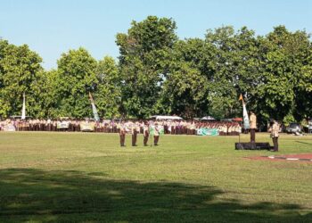 Sultan Hamengku Buwono X Jadi Pembina Apel Besar Hari Pramuka ke-64 di Lapangan Trirenggo Bantul