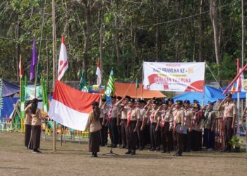 Penutupan Jambore Ranting Pengasih Tahun 2025 Dirangkai dengan Upacara Peringatan Hari Pramuka ke-64