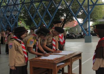 Latihan Perdana Pramuka SMA Negeri 9 Yogyakarta: Semangat Baru Diawali Serah Terima Jabatan Dewan Ambalan