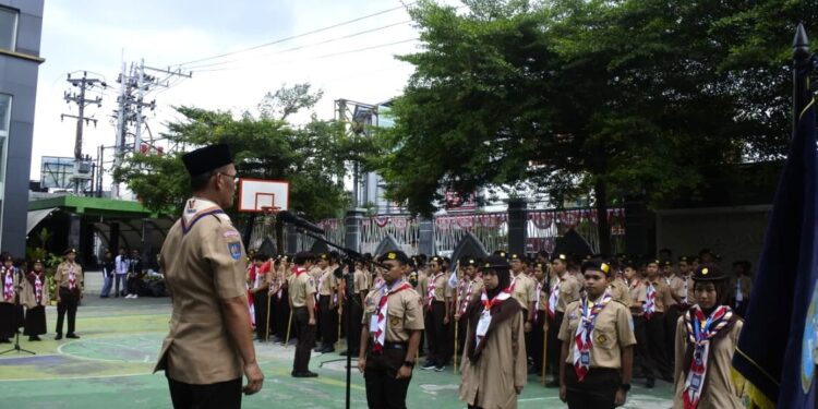 Pramuka MAN 1 Yogyakarta Secara Resmi Membuka PRAGA XL dengan Penampilan Silat Tradisional