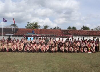 Kwarran Bantul Gelar Apel Hari Pramuka ke-64 di Lapangan Guyengan, Palbapang