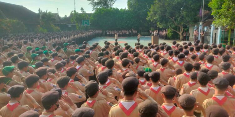 Berlangsung Khidmat, Kwarran Gamping Gelar Apel Hari Pramuka Ke-64 Tahun 2025