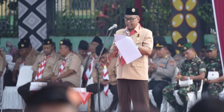 Apel Hari Pramuka ke-64 Kwarcab Sleman, Kak Harda Kiswaya : Pramuka Harus Hadir di Tengah Masyarakat