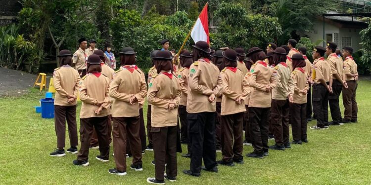 Pramuka SMA Negeri 1 Cangkringan Selenggarakan Diksar Calon Dewan Ambalan dan Pelantikan Penegak Bantara