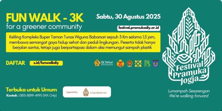 Ayo, Ikuti Fun Walk – 3K for a Greener Community : Festival Pramuka Jogja 2025