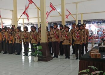 Momen Bulan Bakti Tahun 2025, Kwarcab Gunungkidul Lantik 41 Pramuka Garuda