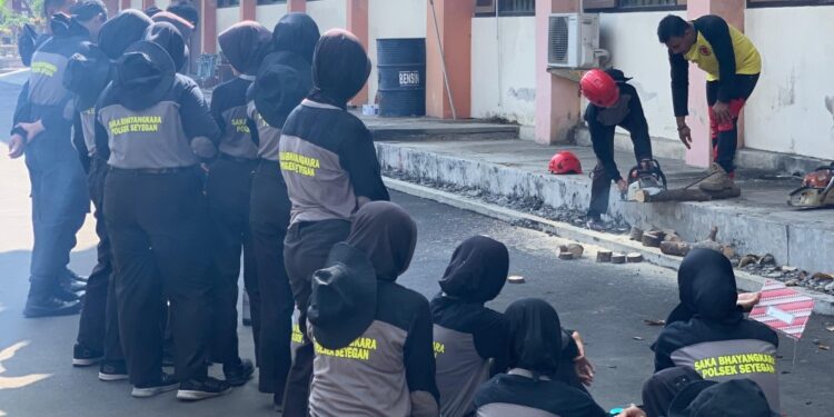 Saka Bhayangkara Seyegan Latihan Rutin Krida P2BA, Diisi dengan Pengenalan, Penggunaan, dan Perawatan Chainsaw