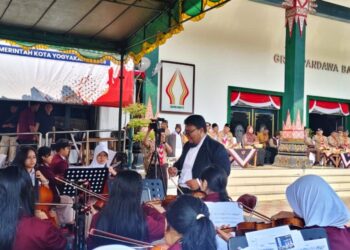 Padzchestra dan Padspadz SMAN 3 Yogyakarta Meriahkan Apel Besar Hari Pramuka ke-64 Kwarcab Kota Yogyakarta
