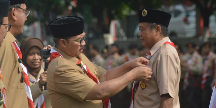 Penganugerahan Penghargaan Jadi Bagian dari Apel Besar Hari Pramuka ke-64 Kwarcab Kota Yogyakarta