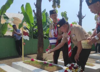 Rangkaian Peringatan Hari Pramuka ke-64, Kwarda DIY Ziarah ke Makam Kak Jacob Mardjadi di Sragen