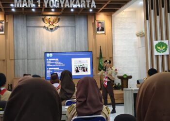 Jalin Silaturahmi, Pramuka MAN 1 Yogyakarta Terima Anjangsana Pramuka SMAN 10 Yogyakarta