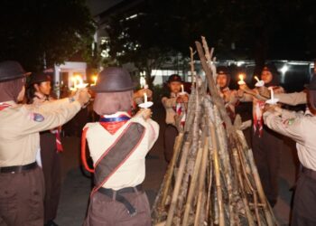 Malam Api Unggun Jadi Momen Keakraban Peserta LT-IV Kwarda DIY Tahun 2025