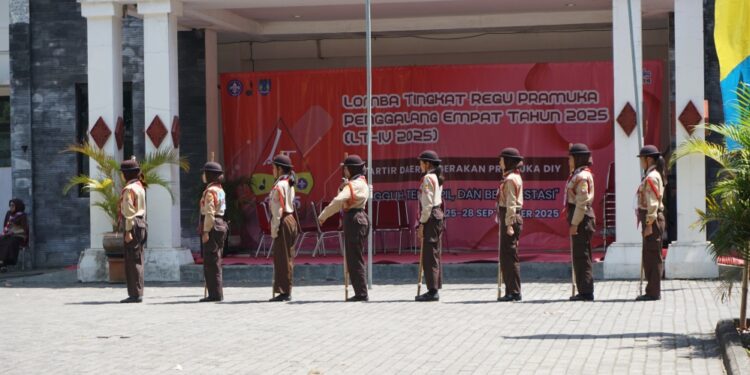 Peserta LT-IV Kwarda DIY Tahun 2025 Maksimalkan Penampilan dalam Giat Prestasi Baris Berbaris