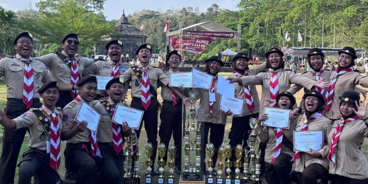 Pramuka MAN 1 Yogyakarta Sabet Piala Rektor dan Juara Umum di Ajang Kalijaga Scout Competition 2025