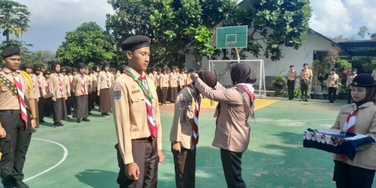 Penuh Semangat! Gugus Depan Pangkalan SMA N 1 Cangkringan Sleman Sukses Selenggarakan Penerimaan Tamu Ambalan Tahun 2025