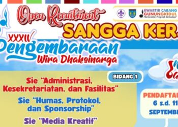 DKC Gunungkidul Buka Pendaftaran Sangga Kerja Perkemahan Wira Dhaksinarga XXXIV Tahun 2025