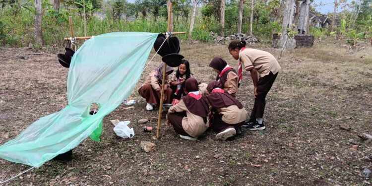 Pramuka Penggalang SDN Siraman III Berlatih Survival