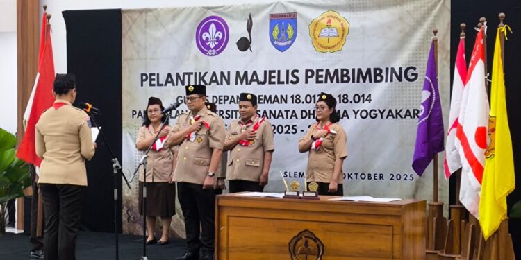 Ketua Kwarda DIY Melantik Jajaran Mabigus 18.013 – 18.014 Pangkalan Universitas Sanata Dharma Yogyakarta