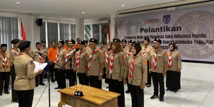 Jajaran Pengurus Saka Adhyasta Pemilu DIY Masa Bakti 2025-2030 Resmi Dilantik, Siap Bersinergi dan Berkolaborasi