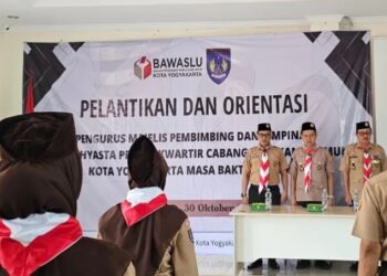 Siap Bersinergi, Jajaran Pengurus Saka Adhyasta Pemilu Kota Yogyakarta Masa Bakti 2025-2030 Resmi Dilantik