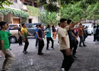 Senam Pagi Penuh Semangat, Peserta Pembudayaan Nilai-Nilai Pancasila Diajak Mengalirkan Energi Positif