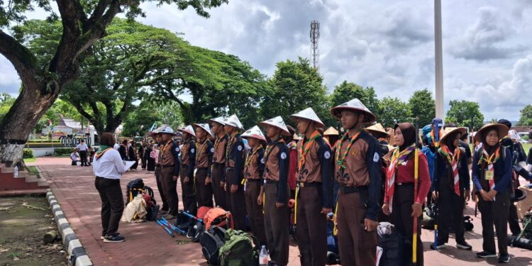 Keseruan Hari Kedua Pertapa Wiradaya XXXVII Kwarcab Bantul, Peserta Selesaikan Giat Prestasi di Sepanjang Pengembaraan