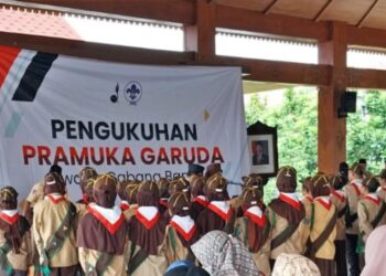 Khidmat, Ratusan Peserta Ikuti Upacara Pemberian Tanda Pramuka Garuda Kwarcab Bantul