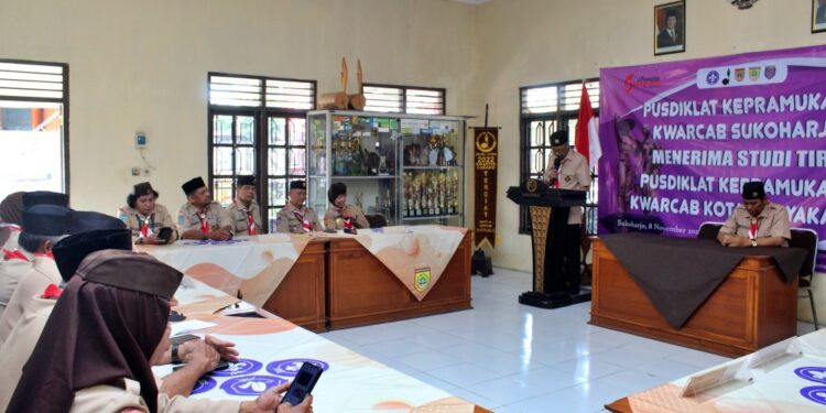 Kunjungan Pusdiklatcab Kota Yogyakarta Mendapat Sambutan Hangat dari Jajaran Pengurus Kwarcab Sukoharjo