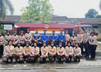 Saka Bhayangkara Polres Kulon Progo Melaksanakan Latihan Gabungan dengan BPBD
