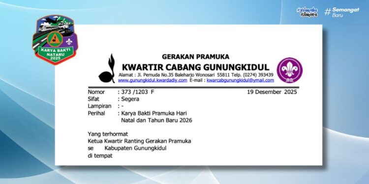 Berikut Beberapa Rencana Kwarcab Gunungkidul Terkait Aksi Karya Bakti Nataru 2025