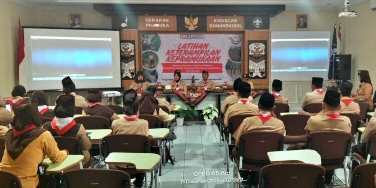 Peningkatan Kapasitas, Kwarcab Gunungkidul Gelar Latihan Keterampilan Kepramukaan