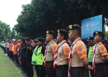 Siap Aksi Karya Bakti Nataru, Pramuka Peduli Sleman Ikut Serta dalam Apel Gelar Pasukan Operasi Lilin Progo 2025
