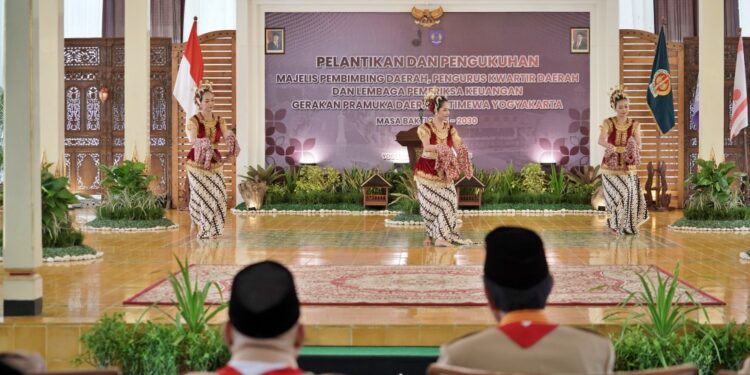 Tari Sesanti Mengayu-Hayu, Ungkapan Rasa Syukur dan Doa untuk Pengurus Kwarda DIY Masa Bakti 2025-2030